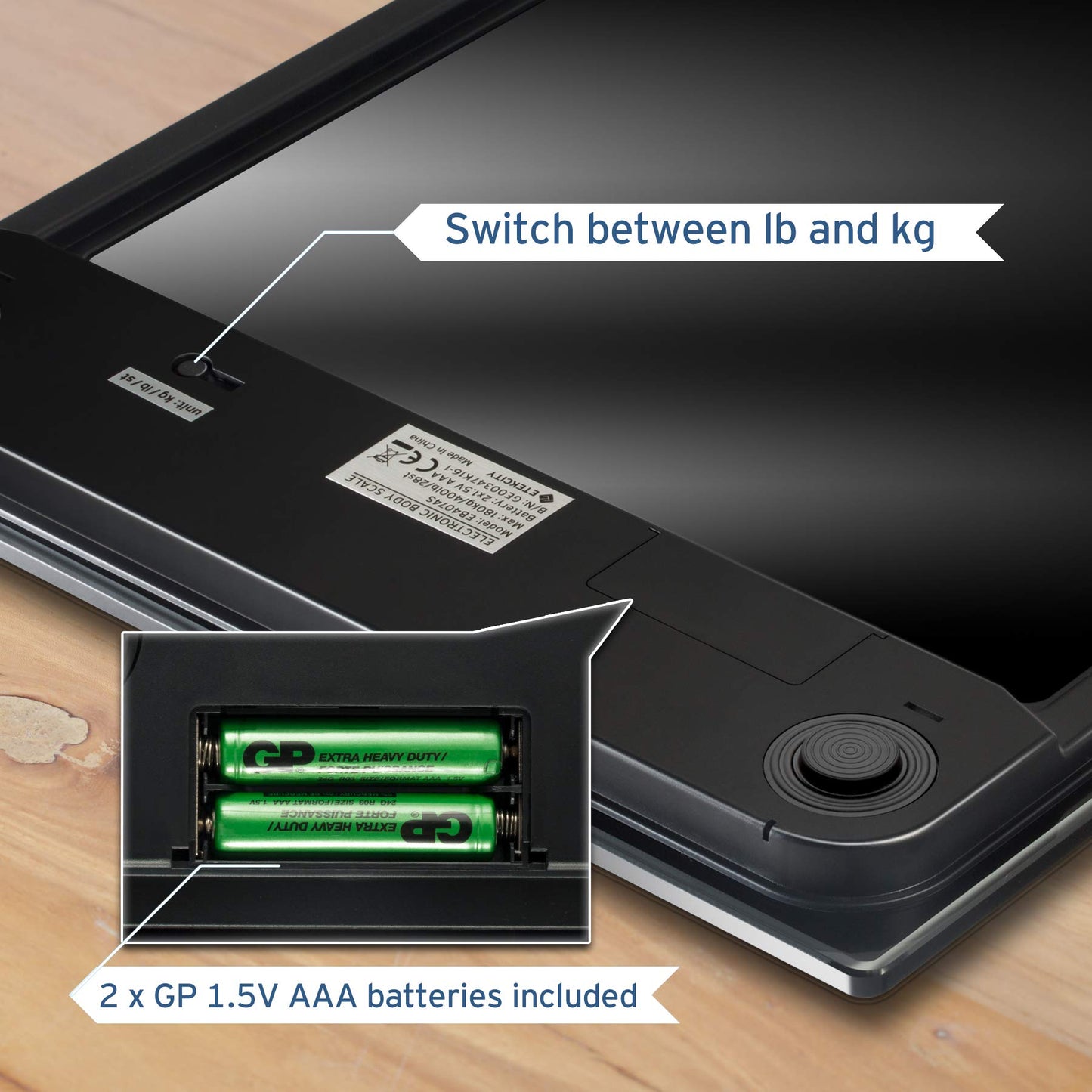 Etekcity Digital Body Weight Bathroom Scale, Large Blue LCD Backlight Display, High Precision Measurements,6mm Tempered Glass, 400 Pounds