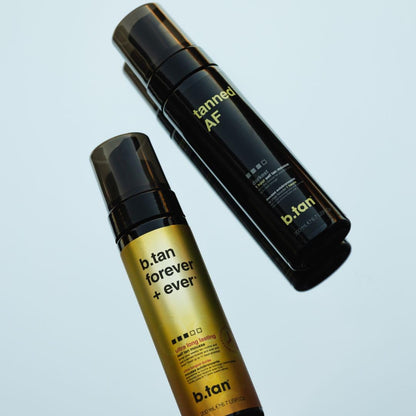b.tan Dark Self Tanner Mousse | Get Tanned - Best, 1 Hour Express Sunless Tanning Foam, No Fake Tan Smell, Ultra Dark Bronzing Glow, Face & Body, Vegan, Cruelty Free, 6.7 Fl Oz
