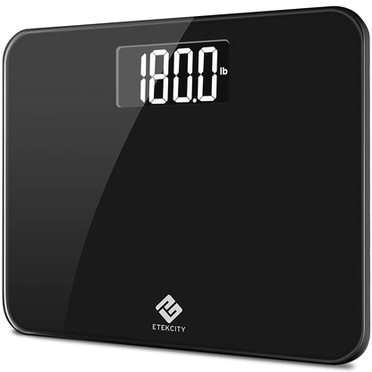 Etekcity Digital Body Weight Bathroom Scale, Large Blue LCD Backlight Display, High Precision Measurements,6mm Tempered Glass, 400 Pounds