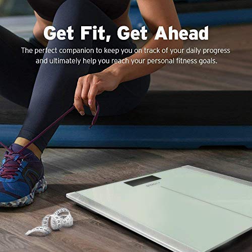 Etekcity Digital Body Weight Bathroom Scale, Large Blue LCD Backlight Display, High Precision Measurements,6mm Tempered Glass, 400 Pounds