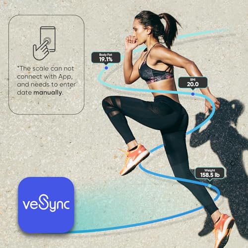 Etekcity Digital Body Weight Bathroom Scale, Large Blue LCD Backlight Display, High Precision Measurements,6mm Tempered Glass, 400 Pounds