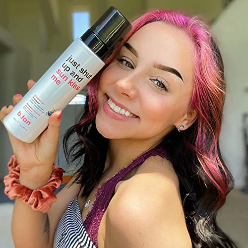 b.tan Dark Self Tanner Mousse | Get Tanned - Best, 1 Hour Express Sunless Tanning Foam, No Fake Tan Smell, Ultra Dark Bronzing Glow, Face & Body, Vegan, Cruelty Free, 6.7 Fl Oz