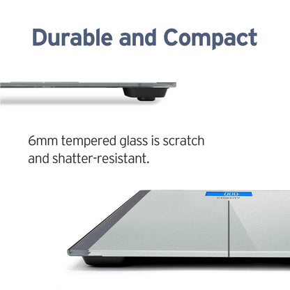 Etekcity Digital Body Weight Bathroom Scale, Large Blue LCD Backlight Display, High Precision Measurements,6mm Tempered Glass, 400 Pounds