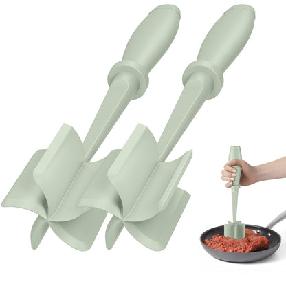 Meat Chopper, Hamburger Grinder, Premium Heat Resistant Smasher for Ground Beef, Burger Grinder Nylon Potato Mix Tool, Meat & Poultry Tenderizers-Black