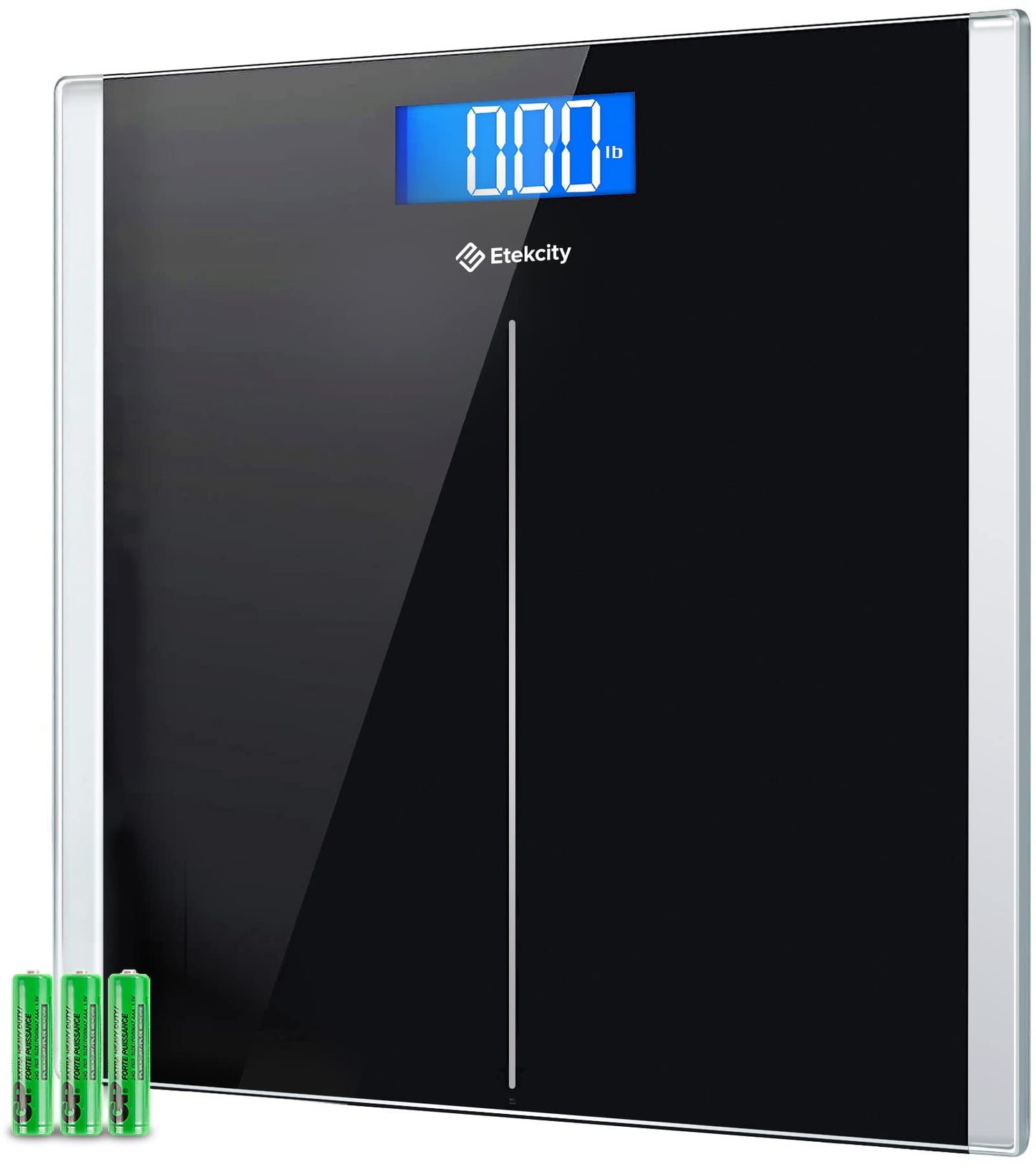 Etekcity Digital Body Weight Bathroom Scale, Large Blue LCD Backlight Display, High Precision Measurements,6mm Tempered Glass, 400 Pounds
