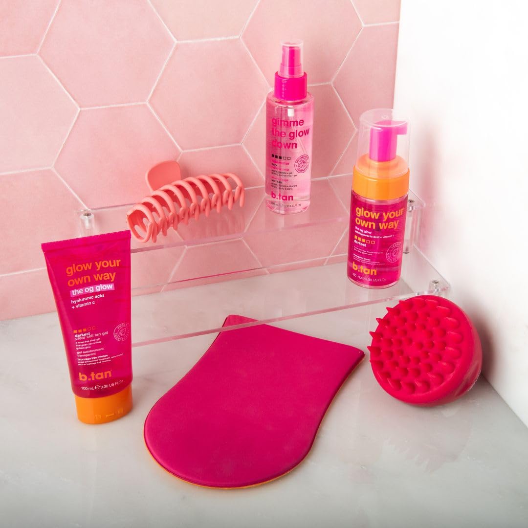 b.tan Dark Self Tanner Mousse | Get Tanned - Best, 1 Hour Express Sunless Tanning Foam, No Fake Tan Smell, Ultra Dark Bronzing Glow, Face & Body, Vegan, Cruelty Free, 6.7 Fl Oz