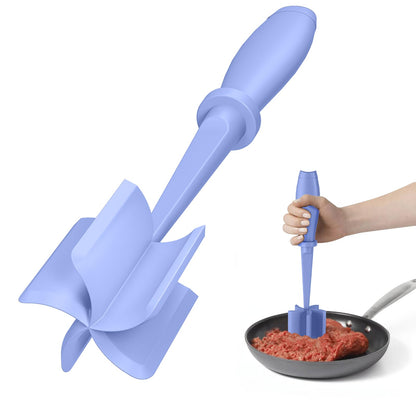 Meat Chopper, Hamburger Grinder, Premium Heat Resistant Smasher for Ground Beef, Burger Grinder Nylon Potato Mix Tool, Meat & Poultry Tenderizers-Black