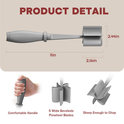 Meat Chopper, Hamburger Grinder, Premium Heat Resistant Smasher for Ground Beef, Burger Grinder Nylon Potato Mix Tool, Meat & Poultry Tenderizers-Black