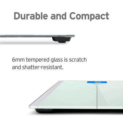 Etekcity Digital Body Weight Bathroom Scale, Large Blue LCD Backlight Display, High Precision Measurements,6mm Tempered Glass, 400 Pounds