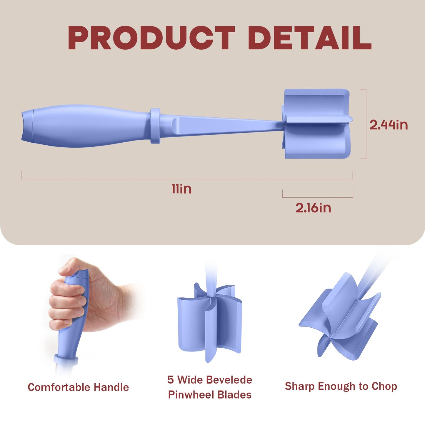 Meat Chopper, Hamburger Grinder, Premium Heat Resistant Smasher for Ground Beef, Burger Grinder Nylon Potato Mix Tool, Meat & Poultry Tenderizers-Black