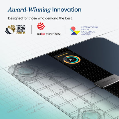 Etekcity Digital Body Weight Bathroom Scale, Large Blue LCD Backlight Display, High Precision Measurements,6mm Tempered Glass, 400 Pounds