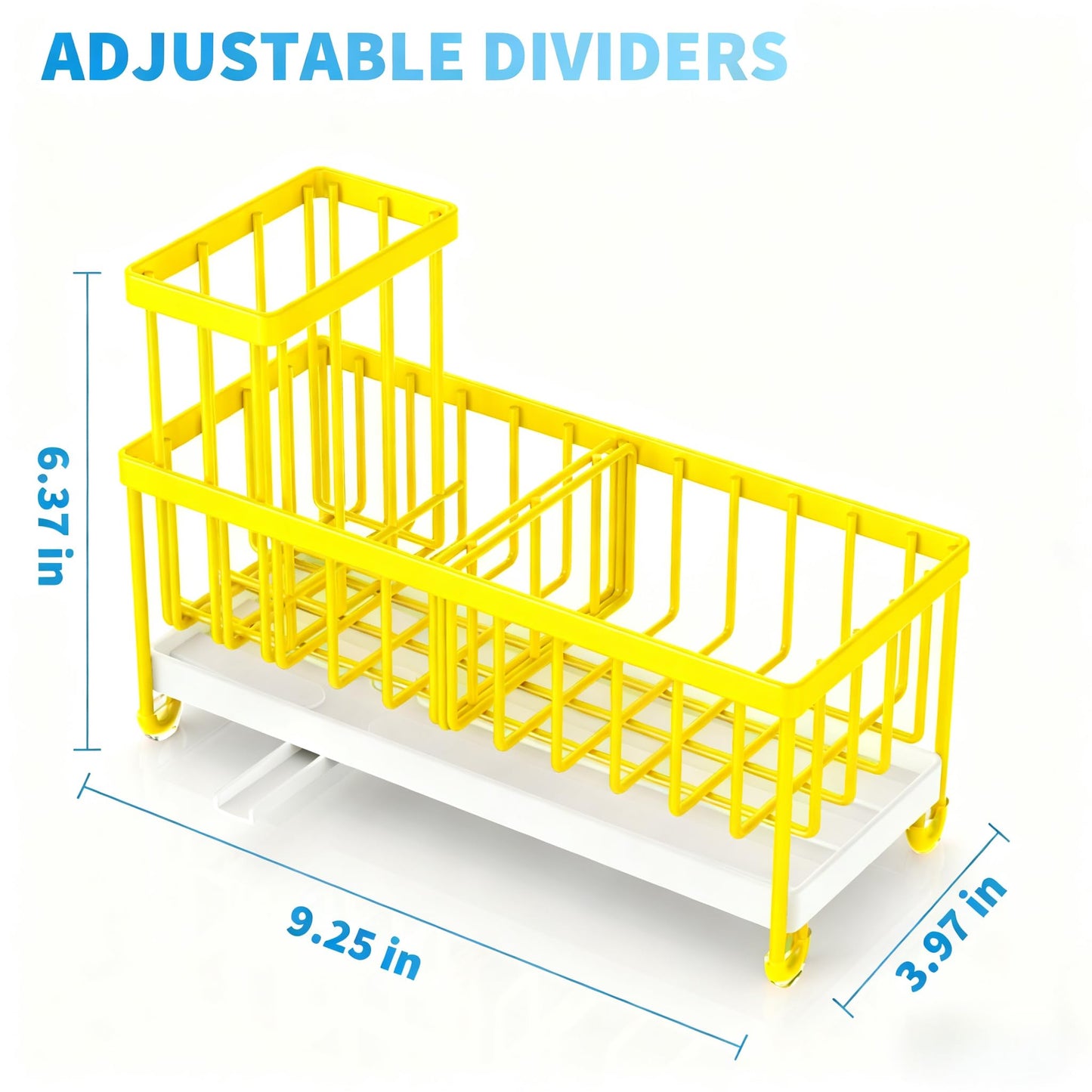 Cisily Black Sponge Holder for Kitchen Sink, Sink Caddy Organizer with High Brush Holder, Kitchen Countertop Organizers and Storage Essentials, Rustproof 304 Stainless Steel, Soap Dispenser Organize