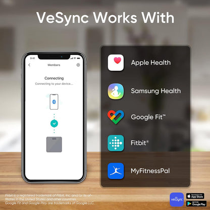 Etekcity Digital Body Weight Bathroom Scale, Large Blue LCD Backlight Display, High Precision Measurements,6mm Tempered Glass, 400 Pounds