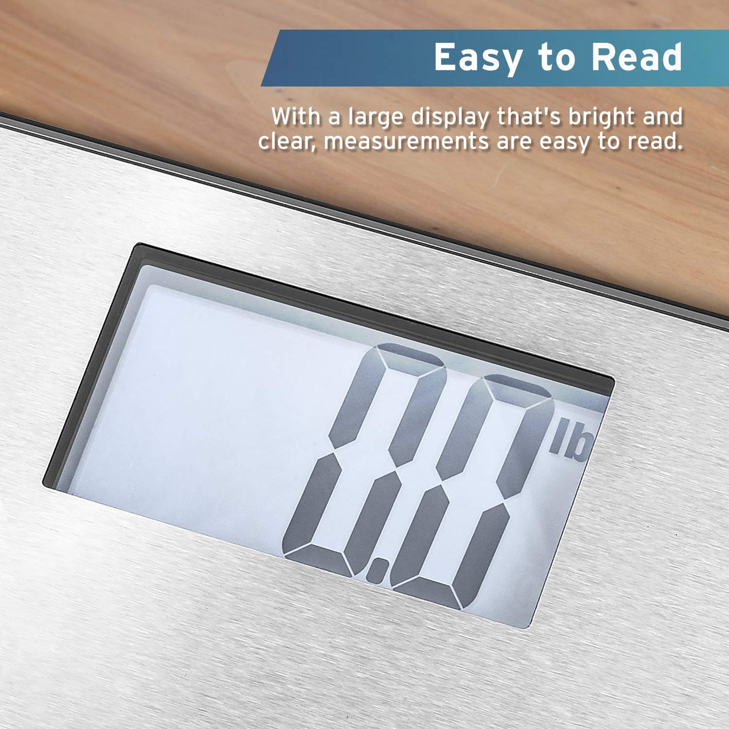 Etekcity Digital Body Weight Bathroom Scale, Large Blue LCD Backlight Display, High Precision Measurements,6mm Tempered Glass, 400 Pounds