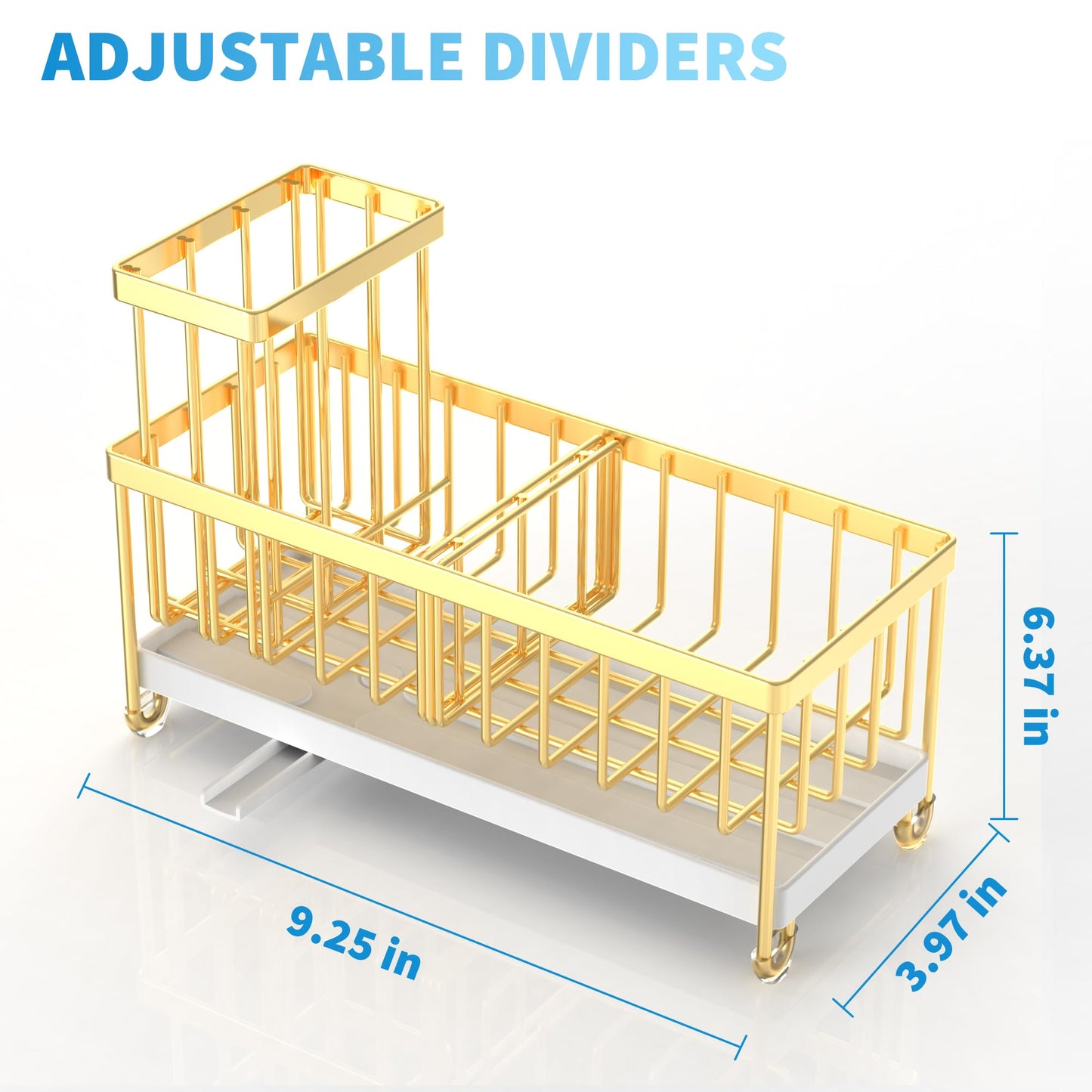 Cisily Black Sponge Holder for Kitchen Sink, Sink Caddy Organizer with High Brush Holder, Kitchen Countertop Organizers and Storage Essentials, Rustproof 304 Stainless Steel, Soap Dispenser Organize