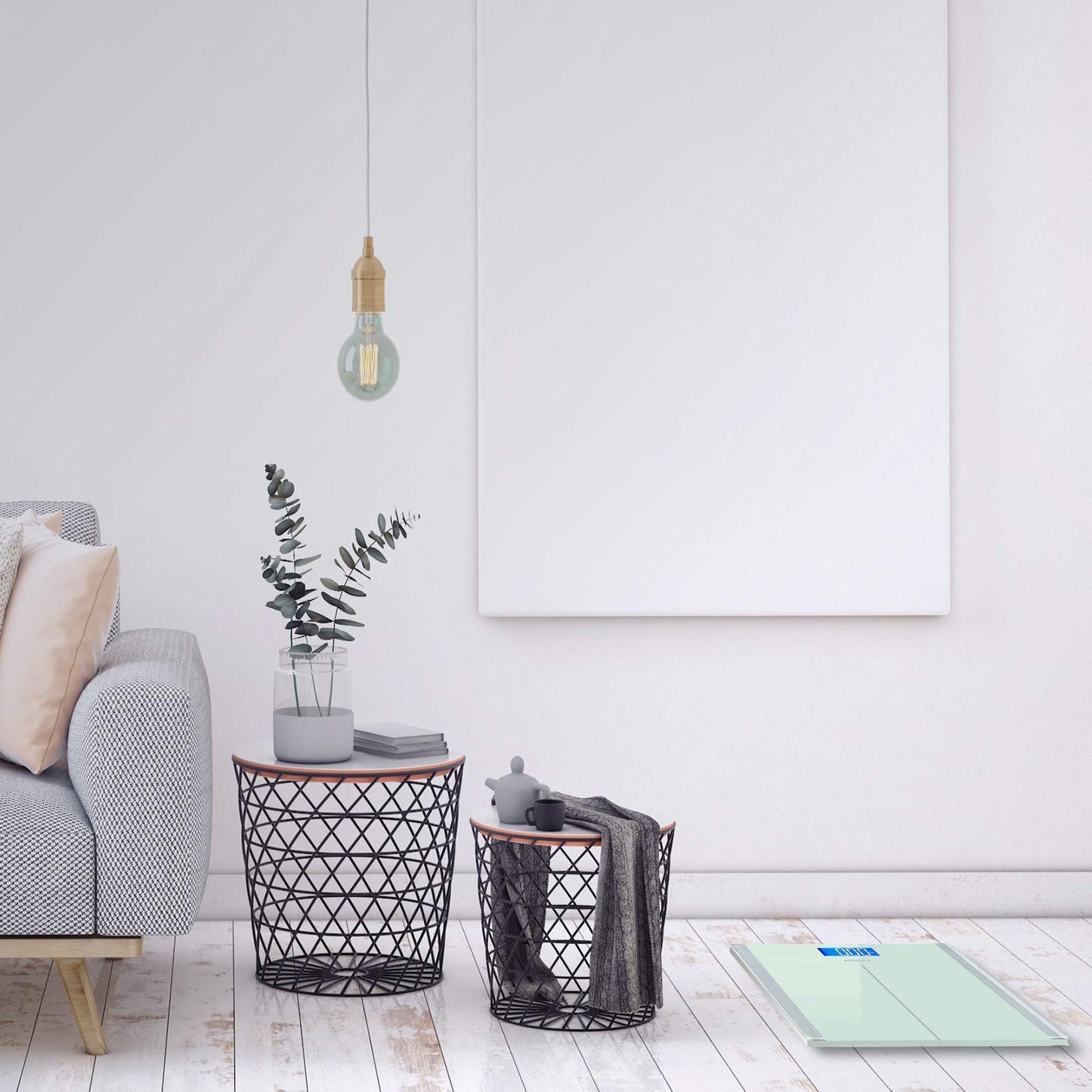 Etekcity Digital Body Weight Bathroom Scale, Large Blue LCD Backlight Display, High Precision Measurements,6mm Tempered Glass, 400 Pounds