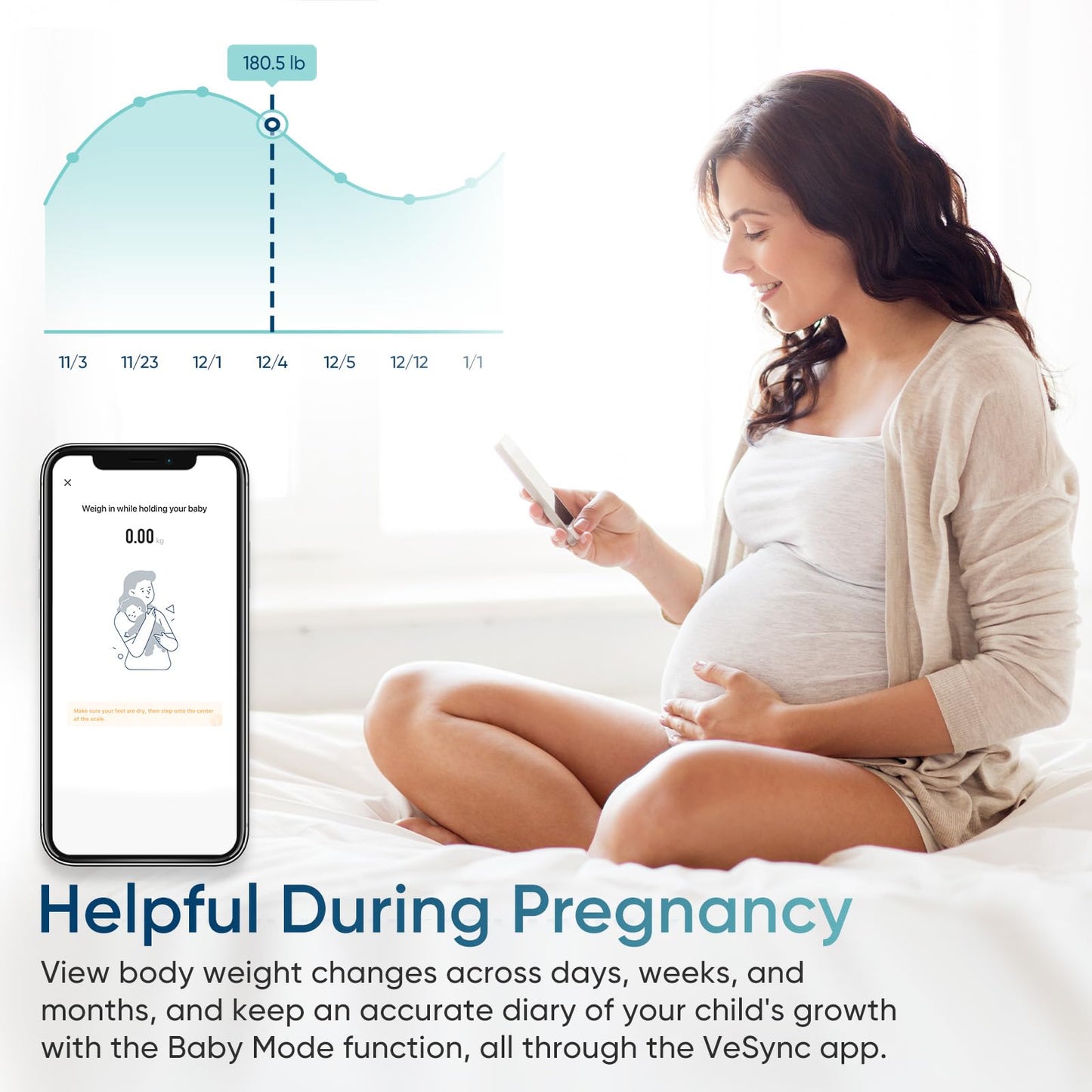 Etekcity Digital Body Weight Bathroom Scale, Large Blue LCD Backlight Display, High Precision Measurements,6mm Tempered Glass, 400 Pounds