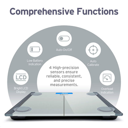 Etekcity Digital Body Weight Bathroom Scale, Large Blue LCD Backlight Display, High Precision Measurements,6mm Tempered Glass, 400 Pounds