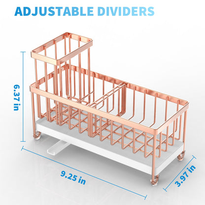 Cisily Black Sponge Holder for Kitchen Sink, Sink Caddy Organizer with High Brush Holder, Kitchen Countertop Organizers and Storage Essentials, Rustproof 304 Stainless Steel, Soap Dispenser Organize