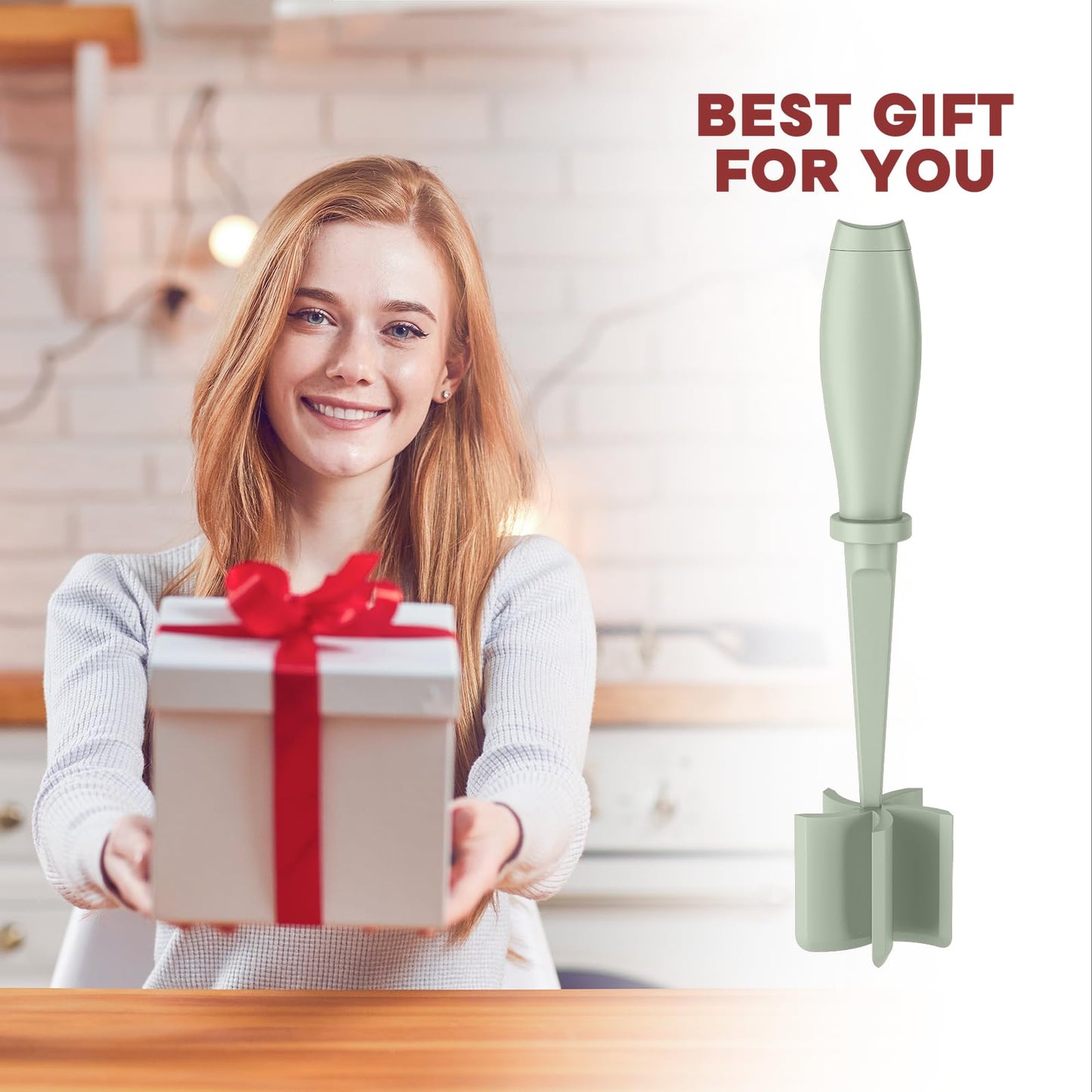 Meat Chopper, Hamburger Grinder, Premium Heat Resistant Smasher for Ground Beef, Burger Grinder Nylon Potato Mix Tool, Meat & Poultry Tenderizers-Black