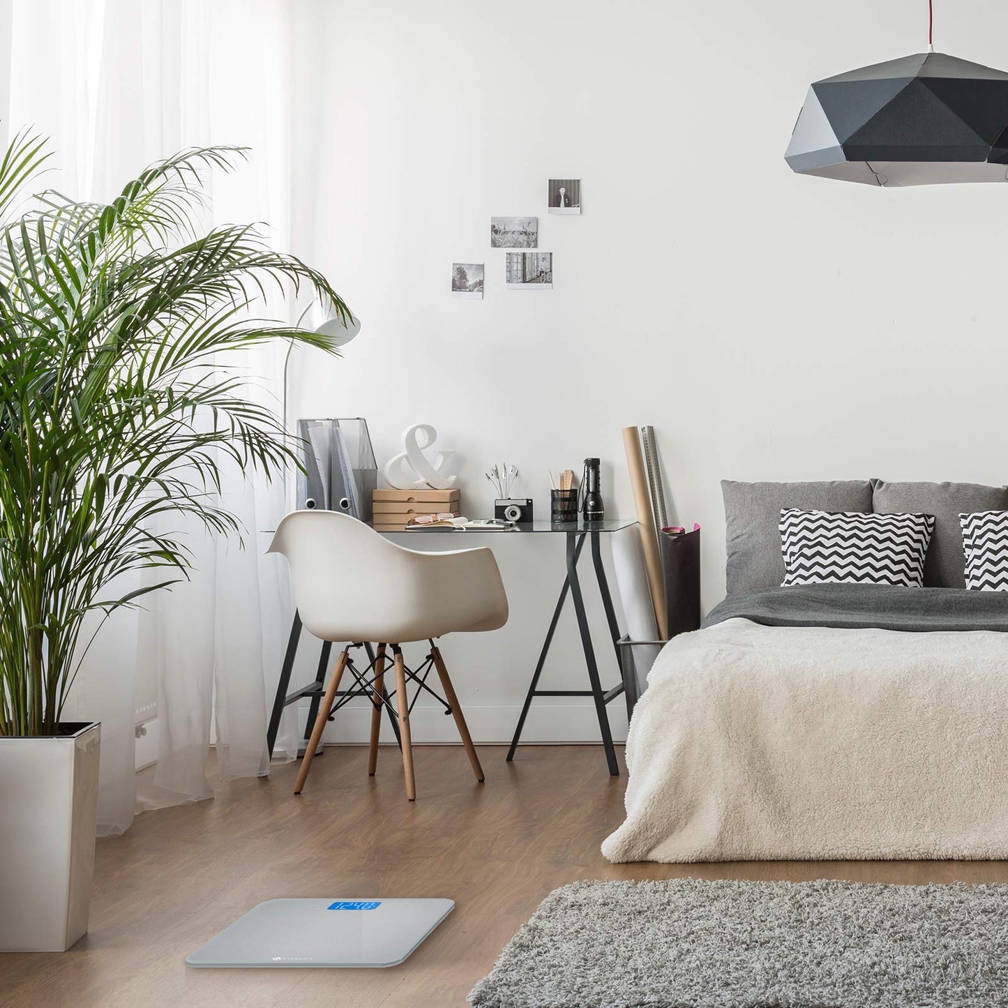 Etekcity Digital Body Weight Bathroom Scale, Large Blue LCD Backlight Display, High Precision Measurements,6mm Tempered Glass, 400 Pounds