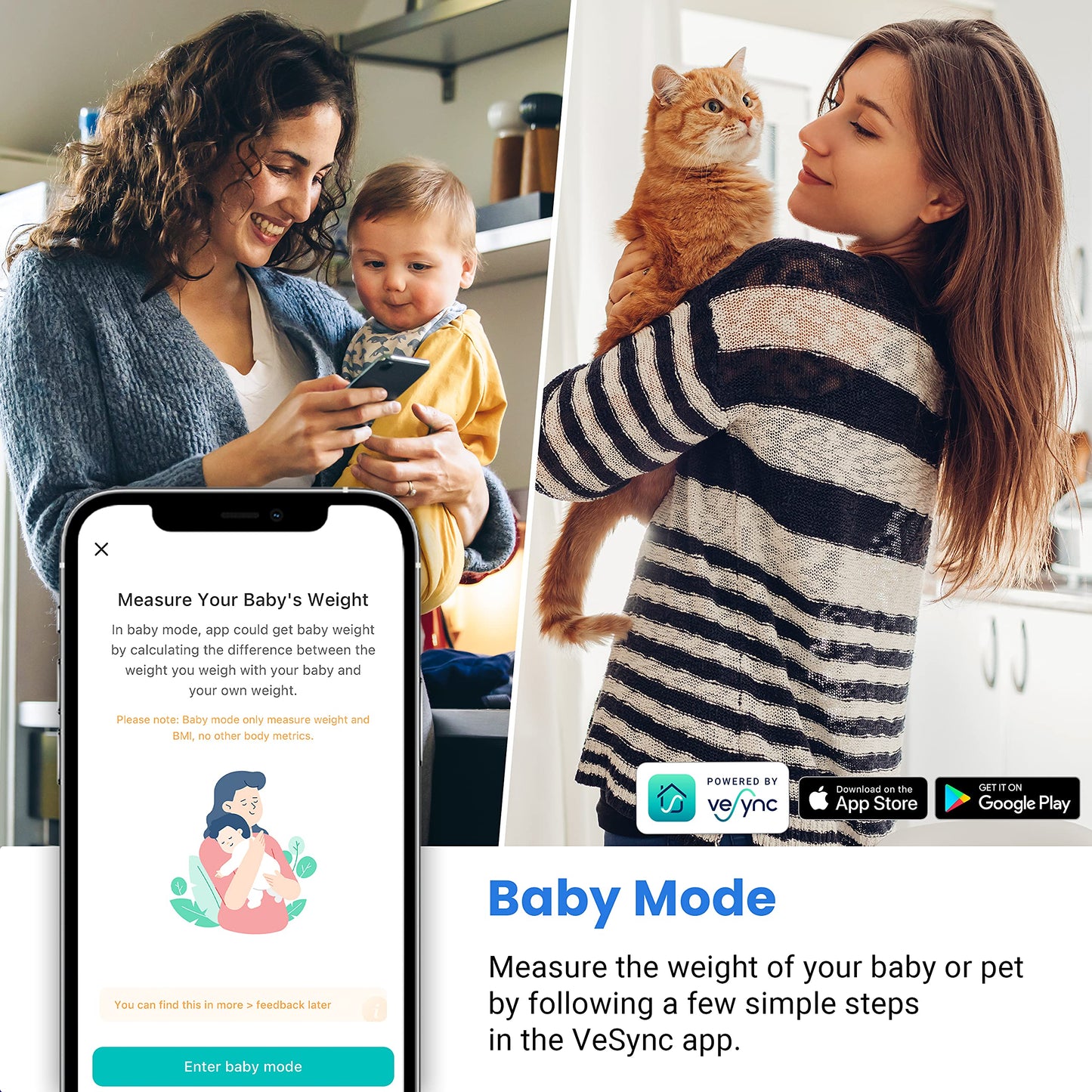 Etekcity Digital Body Weight Bathroom Scale, Large Blue LCD Backlight Display, High Precision Measurements,6mm Tempered Glass, 400 Pounds